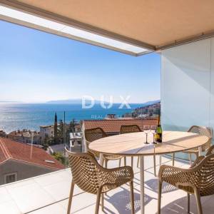 OPATIJA, CENTAR – zimski najam – prostrani apartman s pogledom na more, garažom i terasom