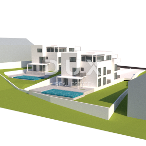 OPATIJA, IČIĆI - građevinsko zemljište 1400m2 S LOKACIJSKOM DOZVOLOM!! i s pogledom na more za stambenu zgradu–stanove /apartmane