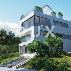 OPATIJA, IČIĆI- građevinsko zemljište 640m2 s građevinskom dozvolom i s pogledom na more za obiteljsku kuću/ villu/ apartmane/ ...