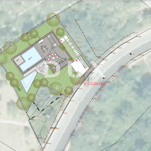 OPATIJA, IČIĆI- građevinsko zemljište 640m2 s građevinskom dozvolom i s pogledom na more za obiteljsku kuću/ villu/ apartmane/ ...