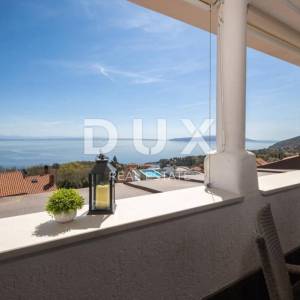 OPATIJA, IČIĆI - NOVO - stan 135m2 za dugoročni najam, bazen, terasa, panoramski pogled na more