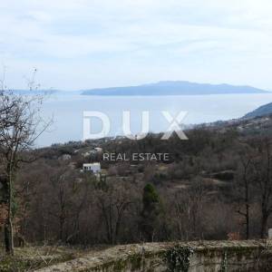 OPATIJA, IČIĆI, POLJANE- građevinsko zemljište 972m2 s GRAĐ. DOZVOLOM i s pogledom na more za obiteljsku kuću/ villu/ stambenu ...