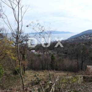 OPATIJA, IČIĆI, POLJANE- građevinsko zemljište 972m2 s GRAĐ. DOZVOLOM i s pogledom na more za obiteljsku kuću/ villu/ stambenu ...