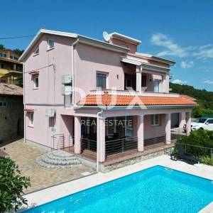 OPATIJA, IČIĆI, POLJANE- villa 500m2 s pogledom na more i bazenom + okoliš  1600m2