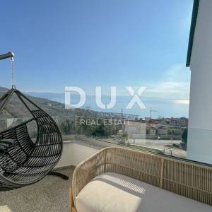OPATIJA, IČIĆI - prekrasno uređen stan s panoramskim pogledom na more i balkonom blizu mora