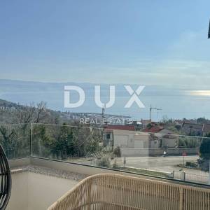 OPATIJA, IČIĆI - prekrasno uređen stan s panoramskim pogledom na more i balkonom blizu mora