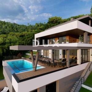 OPATIJA, IČIĆI - zemljište za vilu s građevinskom dozvolom 300m2 blizu plaže i Opatije