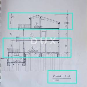 OPATIJA, IKA- 2 stana 143m2 (80m2 + 63m2) prizemlje i 2.kat s pogledom na more + okoliš 250m2