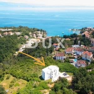 OPATIJA, IKA - luksuzni dvoetažni stan na mirnoj lokaciji s dvije terase i panoramskim pogledom na more