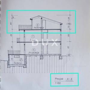 OPATIJA, IKA- stan 63m2, DB+1S, 2.kat s pogledom na more i velikom terasom + okućnica cca 125m2
