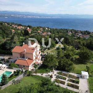 OPATIJA, LOVRAN- apartmanska zgrada od 700m2 s bazenom + 6000m2 zemljišta s građevnom dozvolom za wellness resort s 28 soba...