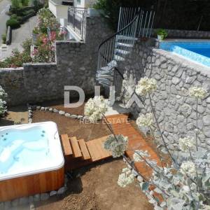 OPATIJA, LOVRAN- atraktivna vila 380m2 s panoramskim pogledom na more i bazenom + okoliš 700m2