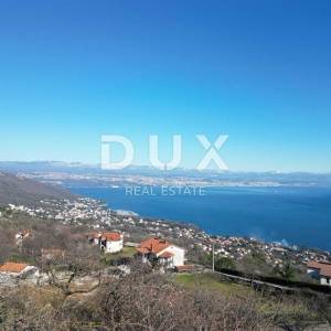 OPATIJA, LOVRAN, DOBREĆ- građevinsko zemljište 1250m2 s pogledom na more za obiteljsku kuću/ villu/ apartmane/ kuću za iznajmlj...