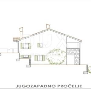 OPATIJA, LOVRAN - građevinski teren 1320m2 S GRAĐEVINSKOM DOZVOLOM!!! za obiteljsku kuću- villu/ stambenu zgradu - stanove...