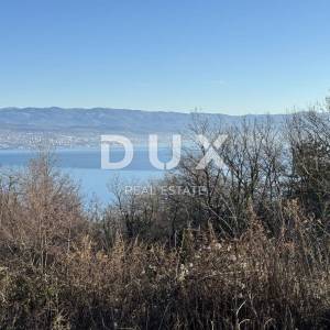 OPATIJA, LOVRAN - građevinski teren 1745m2 s kvalitetnim pogledom na more
