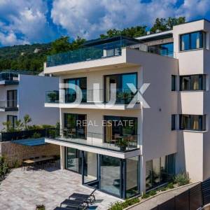 OPATIJA, LOVRAN - jedinstvena vila blizu Opatije s unutarnjim bazenom, panoramski pogled na more, okružena zelenilom
