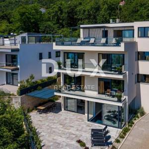 OPATIJA, LOVRAN - jedinstvena vila blizu Opatije s unutarnjim bazenom, panoramski pogled na more, okružena zelenilom