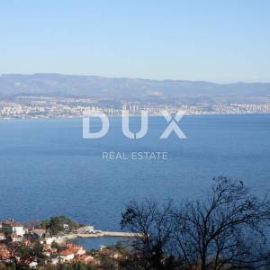 OPATIJA, LOVRAN, LIGANJ- građevinsko zemljište 1250m2 s panoramskim pogledom na more za stambenu zgradu–stanove /apartmane/obit...
