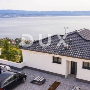 OPATIJA, LOVRAN, LIGANJ - stan u vili s bazenom 120m2+terasa 26m2 s panoramskim pogledom na more + okoliš 163m2
