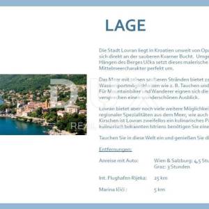 OPATIJA, LOVRAN, LIGANJ - Stan u vili s bazenom 120m2+terasa 27m2s panoramskim pogledom na more + okoliš 105m2
