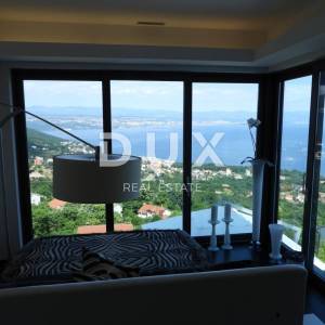 OPATIJA, LOVRAN - luksuzna vila s predivnim pogledom na more, bazenom i okućnicom površine 500m2