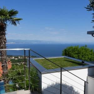 OPATIJA, LOVRAN - luksuzna vila s predivnim pogledom na more, bazenom i okućnicom površine 500m2