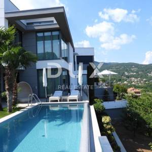 OPATIJA, LOVRAN - luksuzna vila s predivnim pogledom na more, bazenom i okućnicom površine 500m2