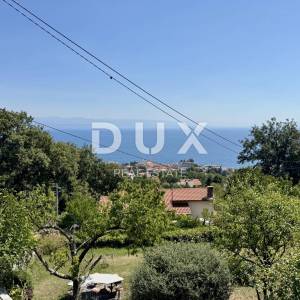 OPATIJA, LOVRAN - novo - prekrasno građevinsko zemljište za obiteljsku kuću ili vilu s bazenom s pogledom na more