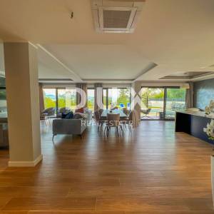 OPATIJA, LOVRAN - novonamještena moderna vila 400m2 s bazenom blizu Opatije, panoramski pogled na more