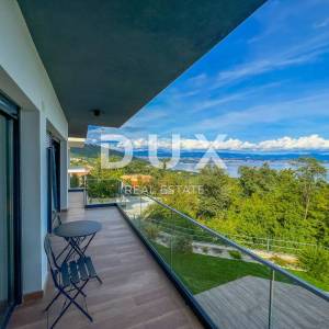 OPATIJA, LOVRAN - novonamještena moderna vila 400m2 s bazenom blizu Opatije, panoramski pogled na more