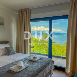 OPATIJA, LOVRAN - novonamještena moderna vila 400m2 s bazenom blizu Opatije, panoramski pogled na more