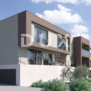 OPATIJA, LOVRAN, OPRIĆ- započeta gradnja s 3 stana i garažom, panoramskim pogledom na more + okoliš 1200m2