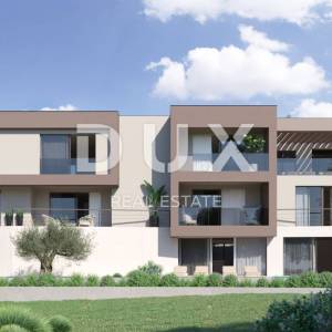 OPATIJA, LOVRAN, OPRIĆ- započeta gradnja s 3 stana i garažom, panoramskim pogledom na more + okoliš 1200m2