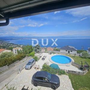 OPATIJA, LOVRAN - villa 387m2 s panoramskim pogledom na more i bazenom + okoliš 1200m2