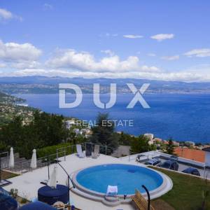 OPATIJA, LOVRAN - villa 387m2 s panoramskim pogledom na more i bazenom + okoliš 1200m2