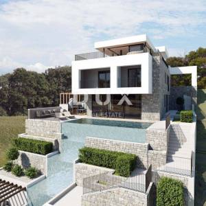 OPATIJA - luksuzna moderna villa 300m2 s bazenom i pogledom na more + uređena okućnica 650m2