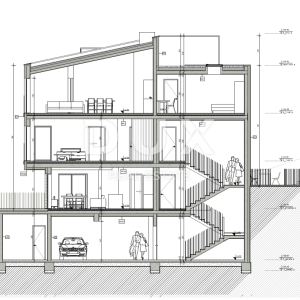 OPATIJA, MATULJI, CENTAR- građevinsko zemljište 1000m2 S GRAĐEVINSKOM DOZVOLOM i pogledom na more 