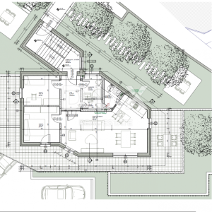 OPATIJA, MATULJI, CENTAR- građevinsko zemljište 1000m2 S GRAĐEVINSKOM DOZVOLOM i pogledom na more 