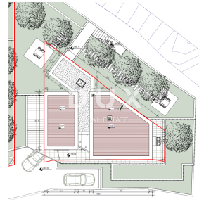 OPATIJA, MATULJI, CENTAR- građevinsko zemljište 1000m2 S GRAĐEVINSKOM DOZVOLOM i pogledom na more 
