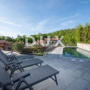 OPATIJA, MATULJI- kuća 405m2 s pogledom na more i bazenom + uređena okućnica 900m2