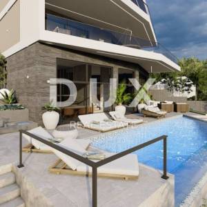 OPATIJA, MEDVEJA- zemljište 1414m2 S GRAĐEVNOM DOZVOLOM!!! i pogledom na more za obiteljsku kuću / villu / apartmane / kuću za ...