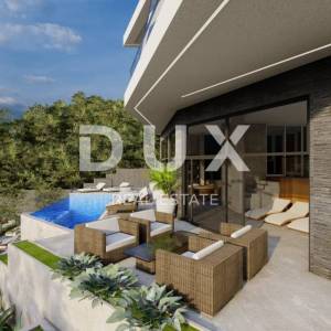 OPATIJA, MEDVEJA- zemljište 1414m2 S GRAĐEVNOM DOZVOLOM!!! i pogledom na more za obiteljsku kuću / villu / apartmane / kuću za ...