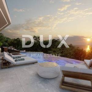 OPATIJA, MEDVEJA- zemljište 1414m2 S GRAĐEVNOM DOZVOLOM!!! i pogledom na more za obiteljsku kuću / villu / apartmane / kuću za ...