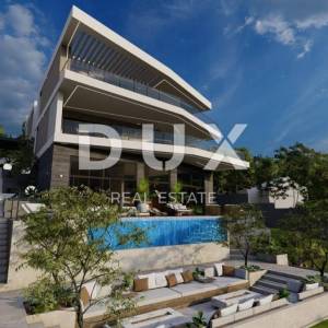 OPATIJA, MEDVEJA- zemljište 1414m2 S GRAĐEVNOM DOZVOLOM!!! i pogledom na more za obiteljsku kuću / villu / apartmane / kuću za ...