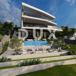 OPATIJA, MEDVEJA- zemljište 1414m2 S GRAĐEVNOM DOZVOLOM!!! i pogledom na more za obiteljsku kuću / villu / apartmane / kuću za ...