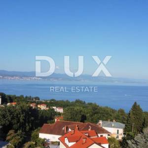 OPATIJA, OPRIĆ -zemljište s pogledom na more i projektom za 3 stana