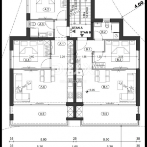 OPATIJA, OPRIĆ -zemljište s pogledom na more i projektom za 3 stana