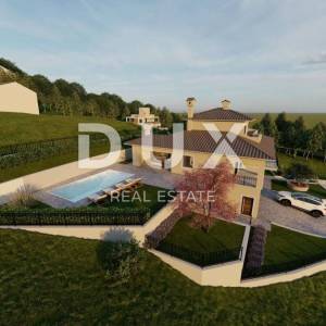 OPATIJA, POBRI - građevinski teren 1063m2 S GRAĐEVINSKOM DOZVOLOM!!! s pogledom na more za apartmane /  obiteljsku villu / kuću...
