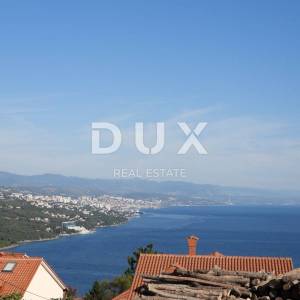 OPATIJA, POBRI - građevinski teren 1063m2 S GRAĐEVINSKOM DOZVOLOM!!! s pogledom na more za apartmane /  obiteljsku villu / kuću...