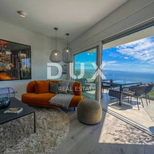 OPATIJA, POBRI - penthouse iznad centra Opatije s garažom, panoramski pogled na more
